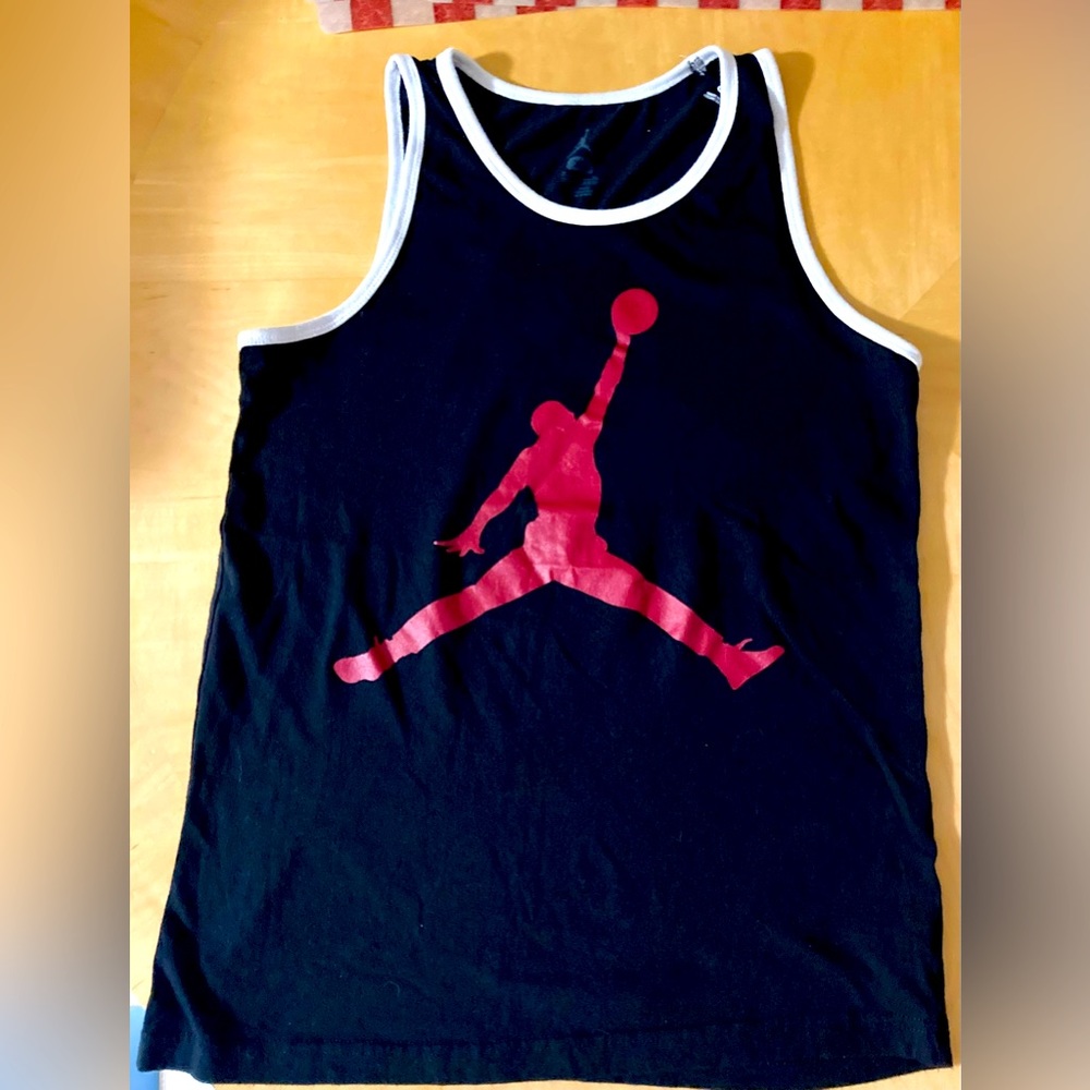 Big kids size XL (13-15yrs) black Jordan tank top/muscle shirt.